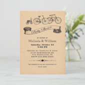 Vintage Fahrrad-Baby-Duschen-Einladung Einladung (Stehend Vorderseite)