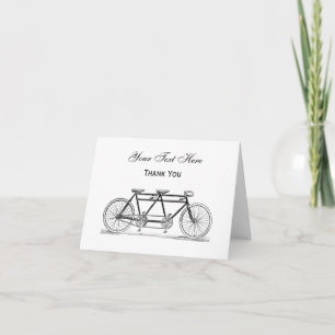 Vintage-Fahrrad für Zwei / Tandem-Fahrrad Dankeskarte