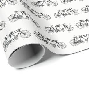 Vintage-Fahrrad für Zwei / Tandem-Fahrrad Geschenkpapier
