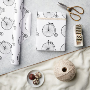 Vintage Fahrrad Geschenkpapier
