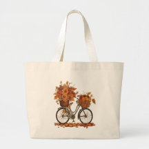 Vintage Fahrrad & Herbsternte Wasserfarben-Blumen