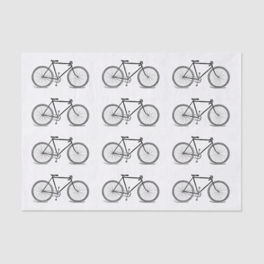 Vintage Fahrrad-Illustration Seidenpapier (Vorderseite)
