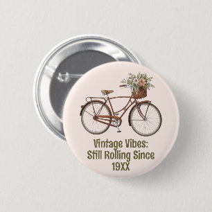 Vintage-Fahrrad-Individualisierter-Button Button