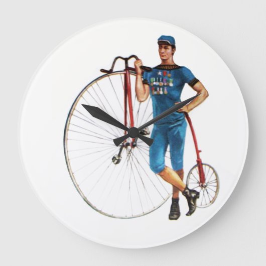 Vintage Fahrrad-Meisterschaft Große Wanduhr (Vorderseite)
