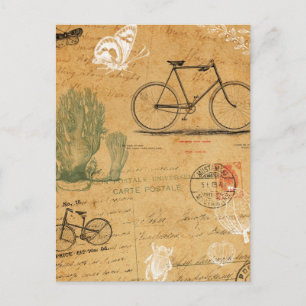 Vintage-Fahrrad-Postkarte Postkarte