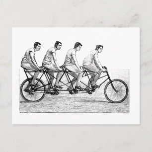 Vintage-Fahrrad - Radfahren Radfahrer Fahrradrenne Postkarte
