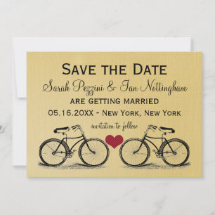 Vintage-Fahrrad-Save-the-Date-Hochzeitskarten Save The Date