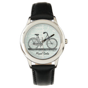 Vintage Fahrrad-Wörterbuch-Seiten-Kunst Armbanduhr