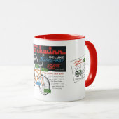 Vintage-Fahrradanzeige Tasse (VorderseiteRechts)