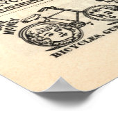 Vintage Fahrradanzeigen von 1892 Poster (Ecke)