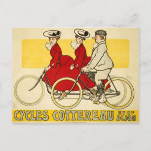 Vintage Fahrräder Cottereau von René Vincent Postkarte
