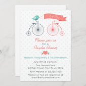 Vintage Fahrräder Couple Bridal Dusche Einladung (Vorne/Hinten)