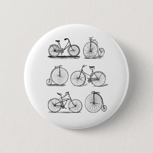 Vintage-Fahrräder für Retro-Radfahrer Button-Abzei Button (Vorderseite)