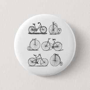 Vintage-Fahrräder für Retro-Radfahrer Button-Abzei Button