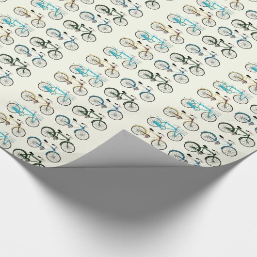 Vintage Fahrräder Geschenkpapier (Ecke)