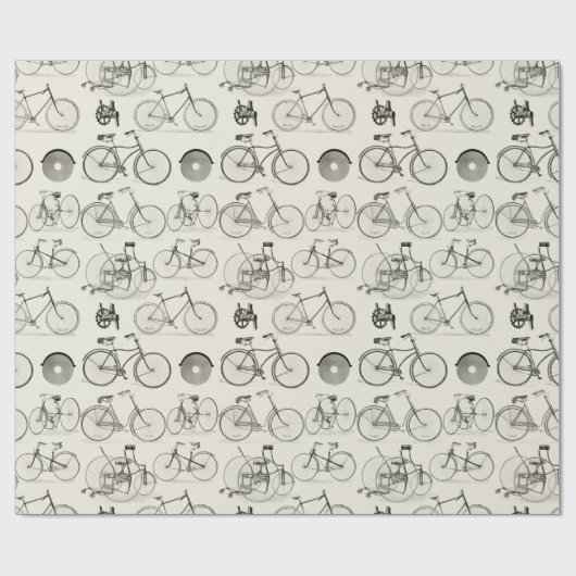 Vintage Fahrräder Geschenkpapier (Flach)