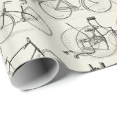 Vintage Fahrräder Geschenkpapier (Rolleneckpunkt)