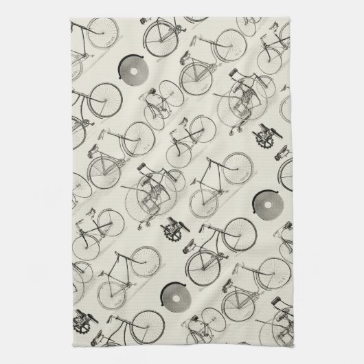 Vintage Fahrräder Geschirrtuch (Vertikal)