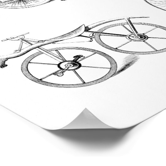 Vintage Fahrräder Poster (Ecke)