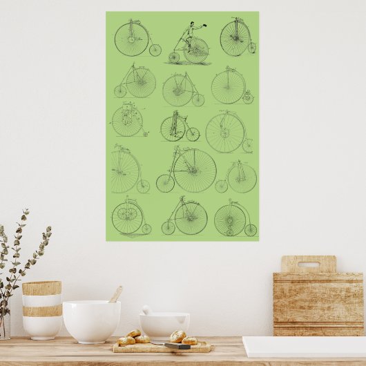 Vintage Fahrräder Poster (Küche)