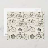 Vintage Fahrräder Postkarte (Vorne/Hinten)