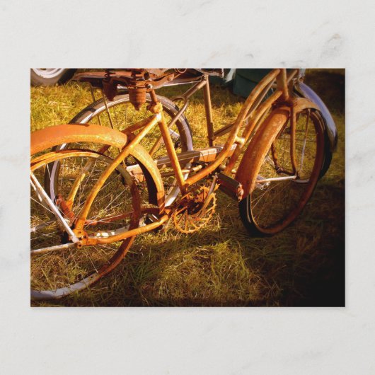 Vintage Fahrräder Postkarte (Vorderseite)