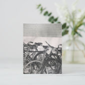Vintage Fahrräder Postkarte (Stehend Vorderseite)