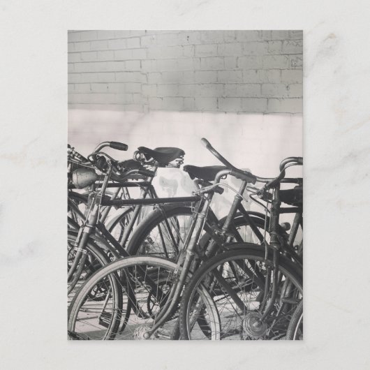Vintage Fahrräder Postkarte (Vorderseite)
