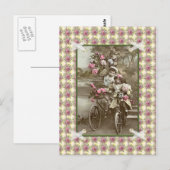Vintage Fahrräder Postkarte (Vorne/Hinten)