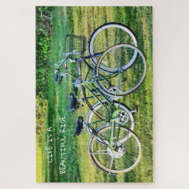 Vintage Fahrräder Sommertransport Lebenslauf Puzzle