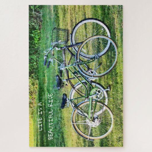 Vintage Fahrräder Sommertransport Lebenslauf Puzzle (Vertikal)
