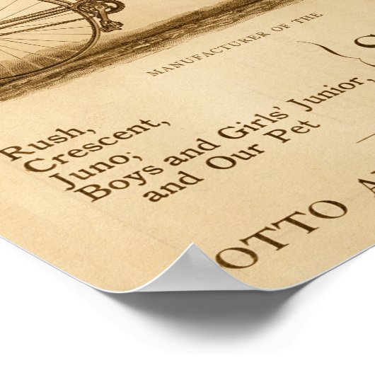 Vintage Fahrräder und Art Poster (Ecke)