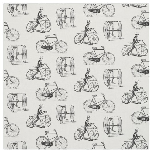 Vintage Fahrräder Viktorianisch Stoff (Muster)