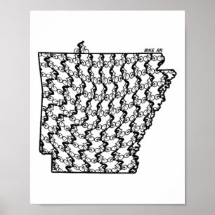 Vintage-Fahrradfahren Arkansas Radfahren Mountainb Poster