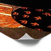 Vintage Fahrradfahrerinnen im Herbst Poster (Ecke)