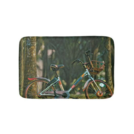 Vintage Fahrradgeschenke Badematte (Vorderseite)