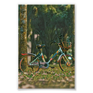 Vintage Fahrradgeschenke Fotodruck
