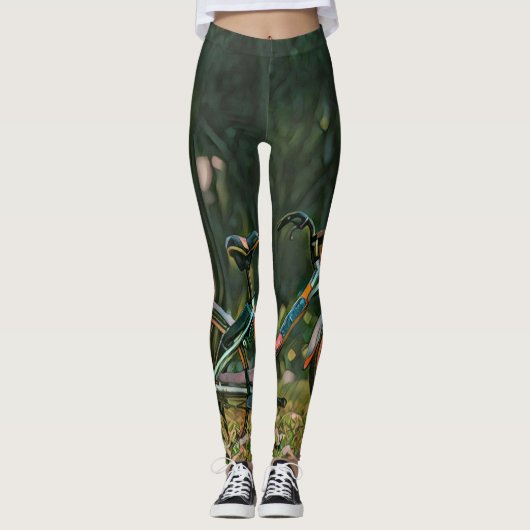 Vintage Fahrradgeschenke Leggings (Vorderseite)