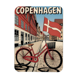 Vintage Fahrradgeschenke von Kopenhagen Magnet