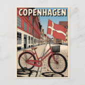 Vintage Fahrradgeschenke von Kopenhagen Postkarte (Vorderseite)
