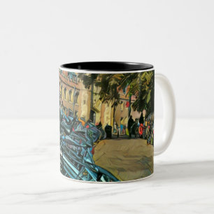 Vintage Fahrradgeschenke Zweifarbige Tasse