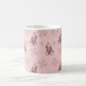 Vintage Fahrradillustration Kaffeemaschine Tasse (Mittel)