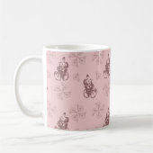 Vintage Fahrradillustration Kaffeemaschine Tasse (Links)