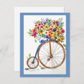 Vintage Fahrradkarte Mitteilungskarte (Vorne/Hinten)