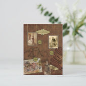 Vintage Fahrradkarte Postkarte (Stehend Vorderseite)