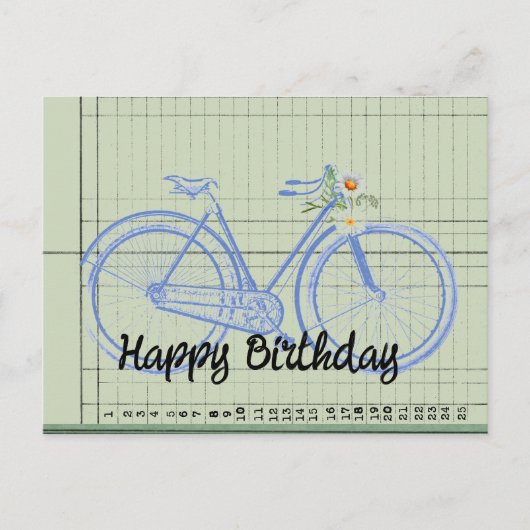 Vintage Fahrradkollektion Geburtstag Postkarte (Vorderseite)