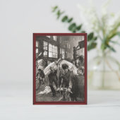 Vintage Fahrradlieferungen Postkarte (Stehend Vorderseite)