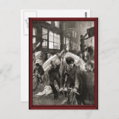 Vintage Fahrradlieferungen Postkarte (Vorne/Hinten)