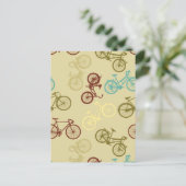 Vintage-Fahrradmuster Postkarte (Stehend Vorderseite)