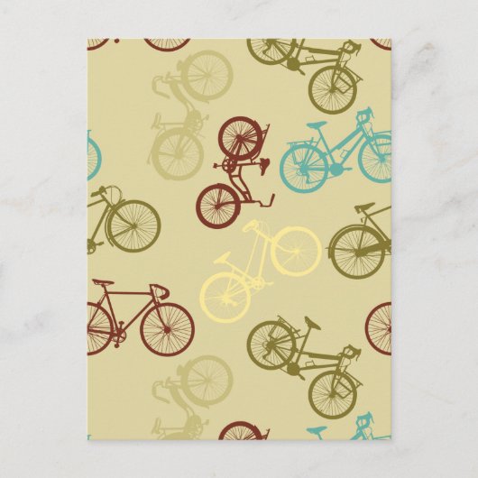 Vintage-Fahrradmuster Postkarte (Vorderseite)